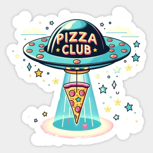 Funny Pizza Ufo, Pizza Club Sticker